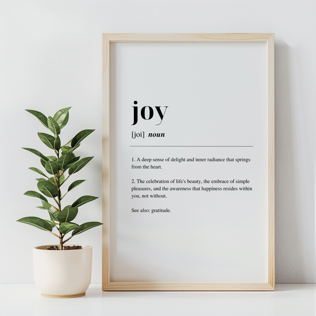 Joy Definition – Premium Minimalist Fine Art Print