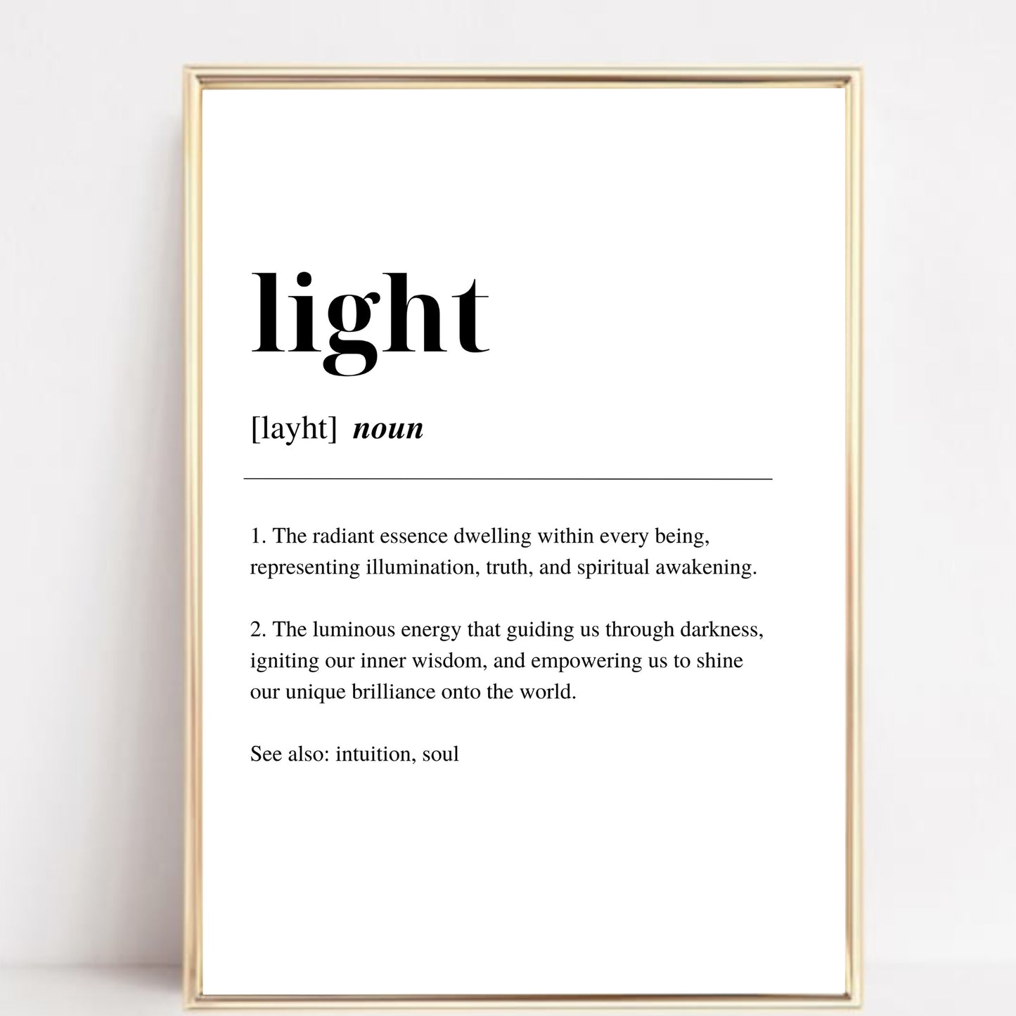Light Definition Art Print - Inspirational Wall Art