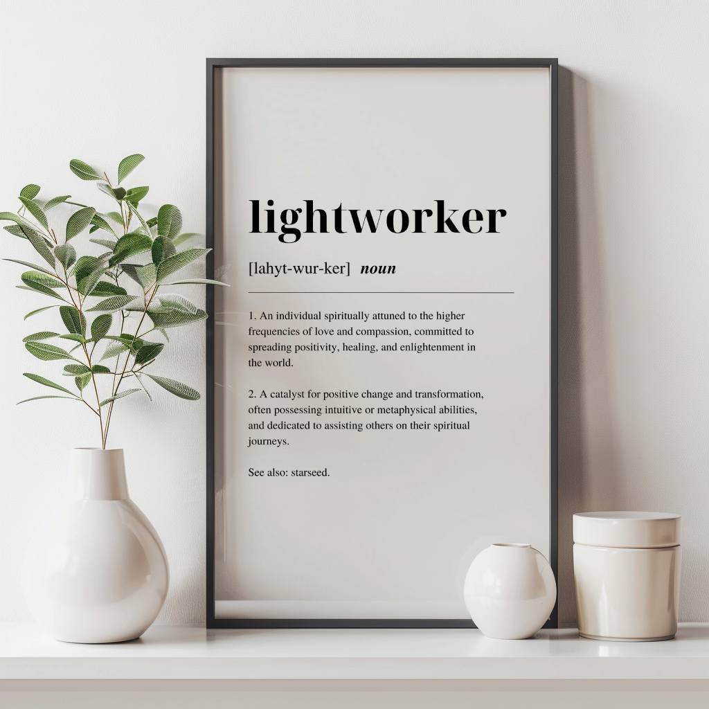 Lightworker Definition – Premium Minimalist Fine Art Print