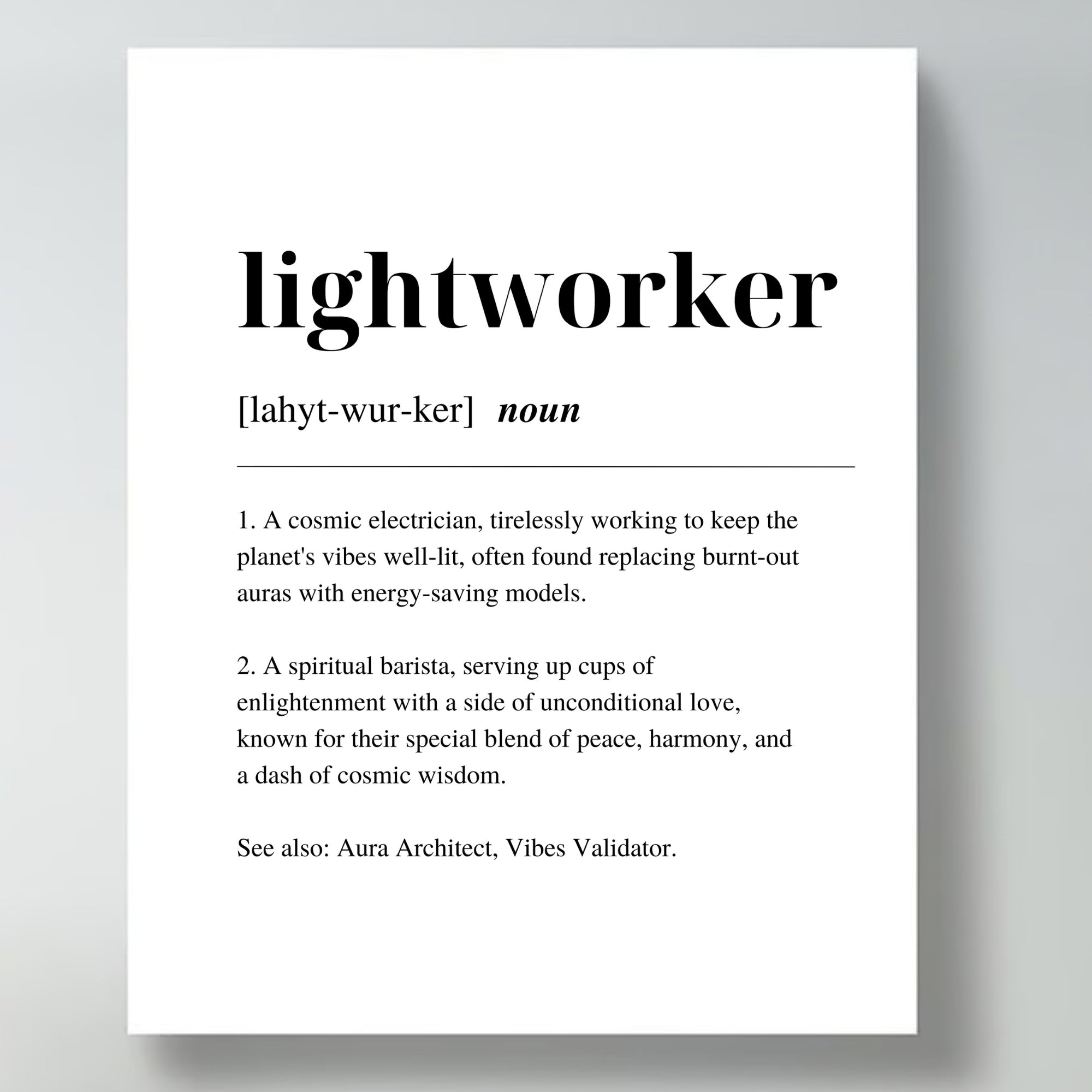 Lightworker Definition – Premium Minimalist Fine Art Print