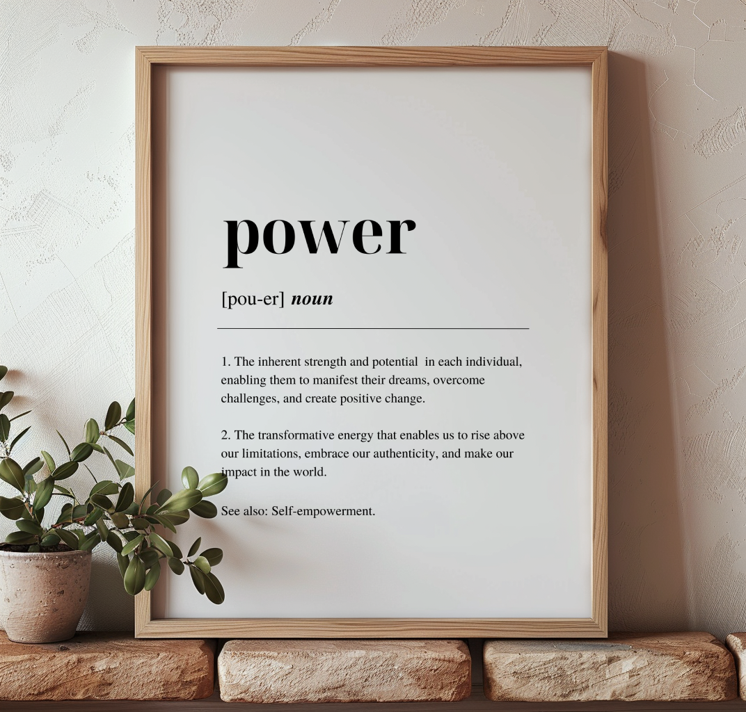 Power Definition - Minimalist Digital Art Print